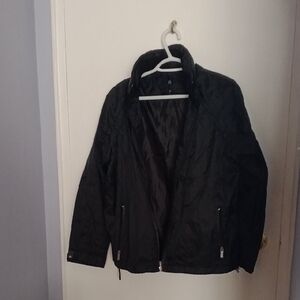 Men's Black Lightweight Shirt Jacket with Zip Pockets